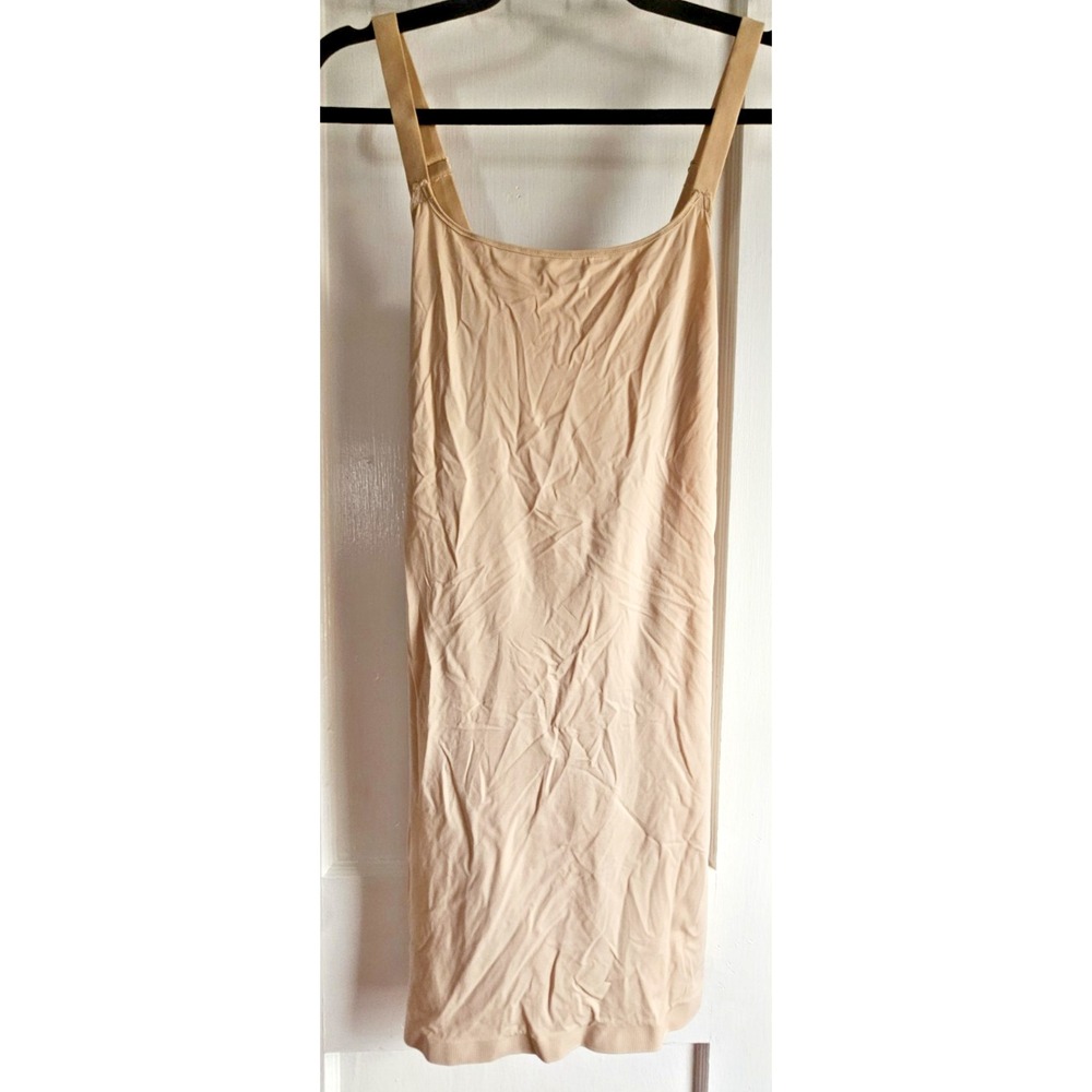 Maidenform intimates bodycon shapewear slip dress open bust front lined Sz XL